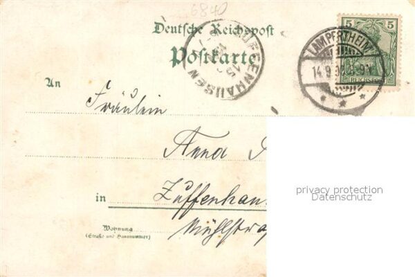 Lampertheim Bergstrasse Kirche Schule Roemerstrasse Rathaus Rheinhafen Deutsche – Bild 2