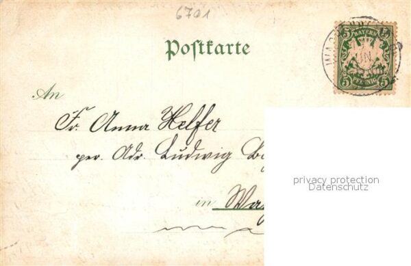 Friedelsheim Ansicht mit Kirche Gasthof Schlossgraben Litho – Bild 2