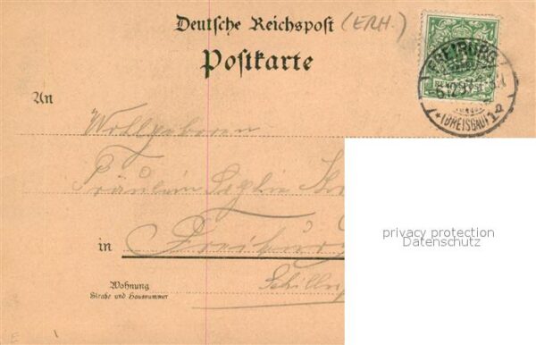 Au Breisgau Gasthaus zum Loewen Deutsche Reichspost Litho – Bild 2