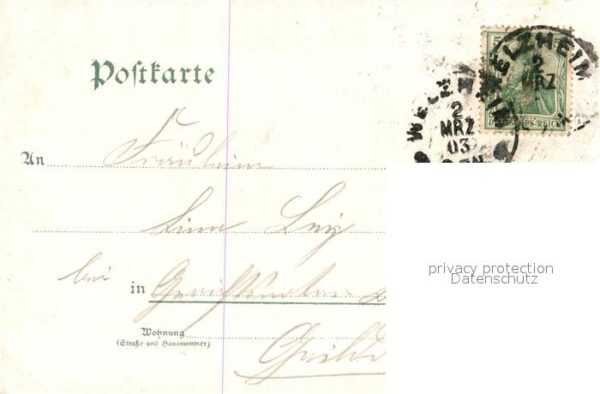 Welzheim Ansicht mit Kirche Ebnisee Litho – Bild 2
