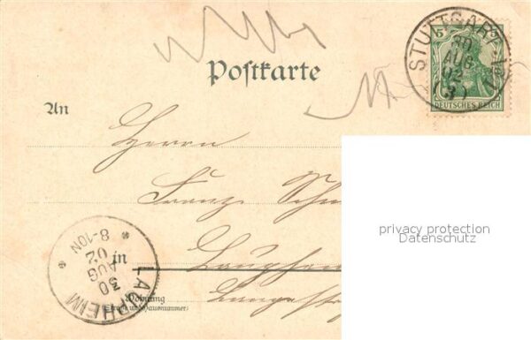 Stuttgart Denkmal Wilhelma Warenhaus Tietz Bibliothek Litho – Bild 2