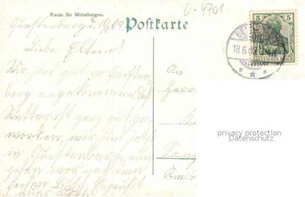 Questenberg Panorama Villa Herbig Gasthaus Kirche mit Roland Litho – Bild 2