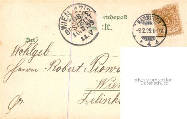 Hannover Panorama Blick vom Pferdeturm Deutsche Reichspost Litho – Bild 2
