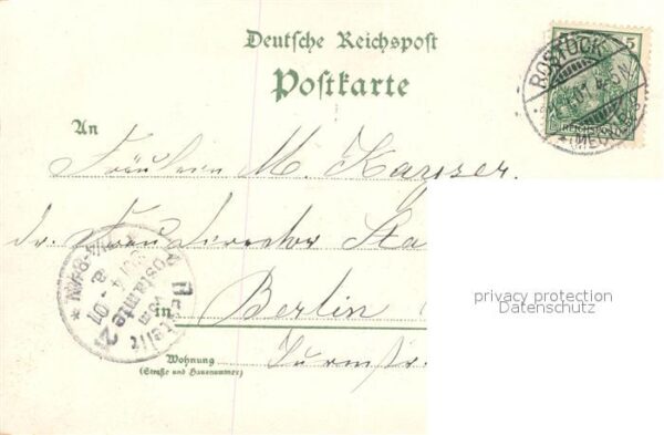 Gehlsdorf Restaurant Belvedere Raddampfer Deutsche Reichspost Litho – Bild 2