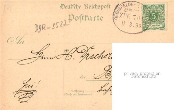 Beetzendorf Schloss Steinweg Kirche Bahnhofstrasse Deutsche Reichspost Litho – Bild 2