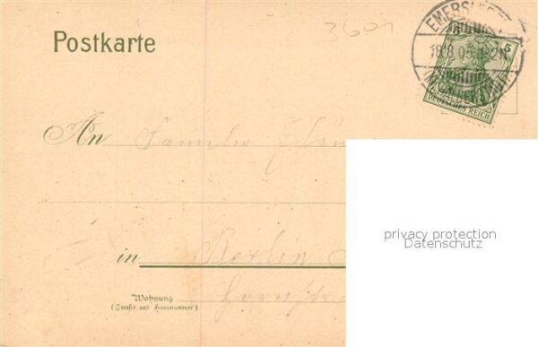 Emersleben Totalansicht Krankenhaus Rittergut Bahnhof Kirche Litho – Bild 2