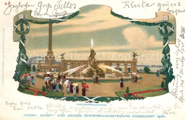 Duesseldorf Internationale Kunst- und Grosse Gartenbauausstellung Kuenstlerkarte
