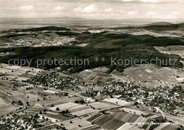 Tannenkirch Baden Markgraefler Land Fliegeraufnahme