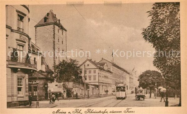 Mainz Rhein Rheinstrasse Eiserner Turm Strassenbahn
