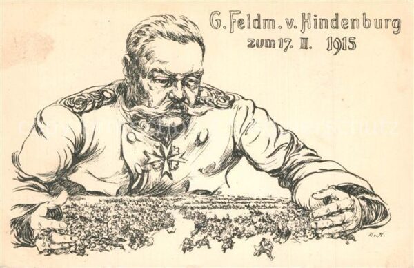 Ostpreussen Region General Feldmarschall von Hindenburg 1915