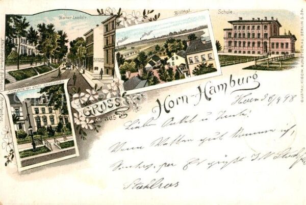 Horn Hamburg Horner Landstr Billthal Schule Haltestelle der Strassenbahn