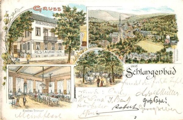 Schlangenbad Taunus Rheinischer Hof Saalbau Bremser Panorama