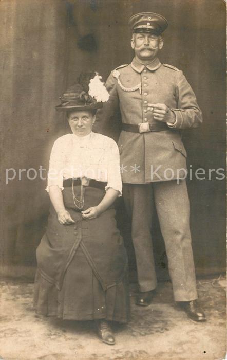Bad Homburg Offizier mit Dame