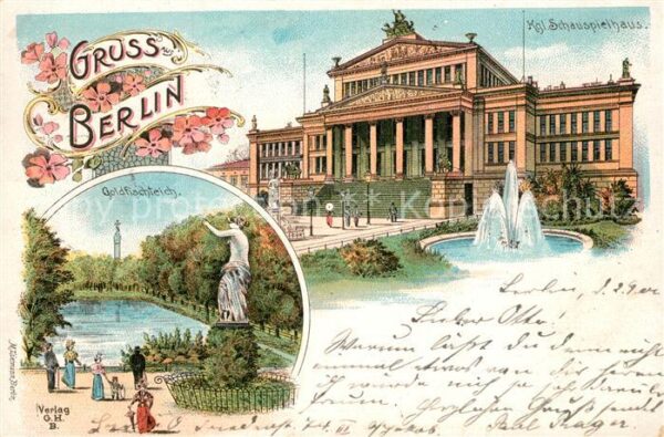 Berlin Schauspielhaus Schiller Denkmal Goldfischteich