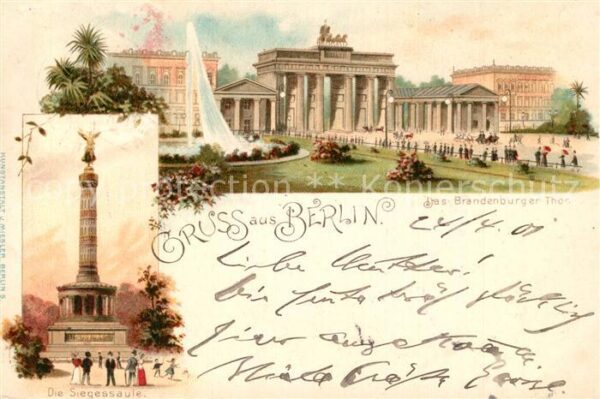 Berlin Brandenburger Tor Siegessaeule
