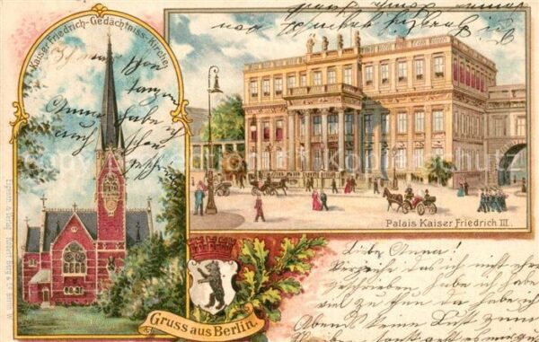 Berlin Palais Kaiser Friedrich III Kronprinzenpalais Kaiser Friedrich Gedaechnis