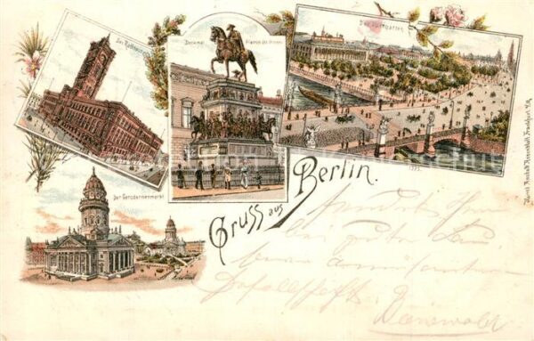 Berlin Rotes Rathaus Schlossbruecke Gendarmenmarkt Friedrich II