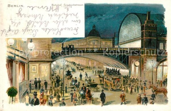 Berlin Bahnhof Friedrichstrasse Nachtaufnahme