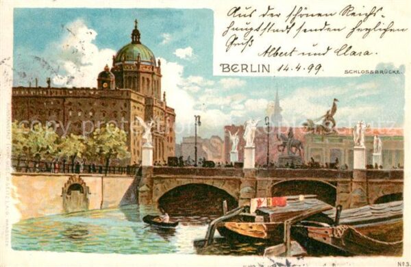 Berlin Schlossbruecke Stadtschloss Spree