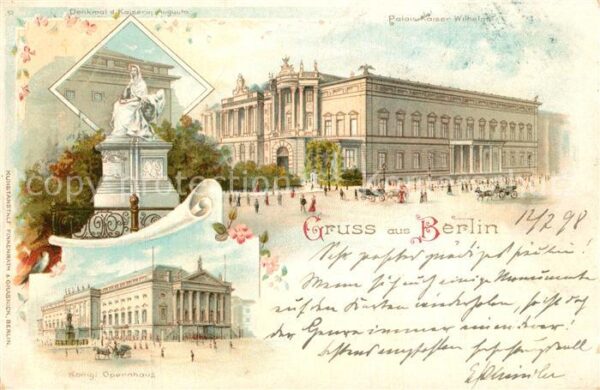Berlin Altes Palais Kaiser Wilhelm Denkmal Kaiserin Augusta Opernhaus
