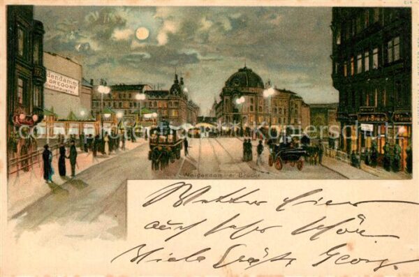 Berlin Weidendammbruecke Mondschein