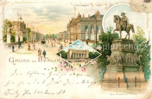 Berlin Ruhmeshalle Zeughaus Denkmal Friedrich II Schlossbruecke Unter den Linden