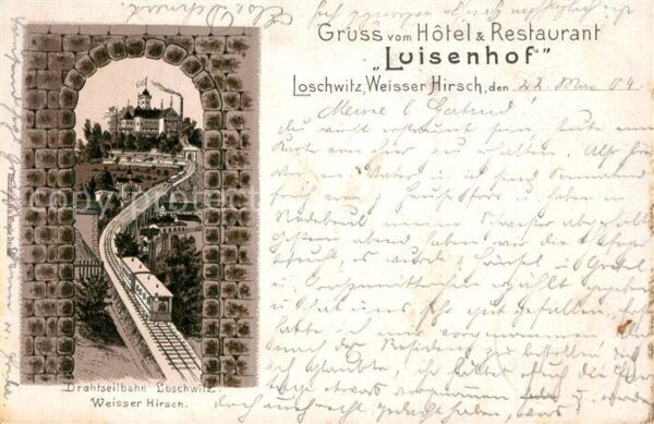 Loschwitz Hotel Restaurant Luisenhof Weisser Hirsch Drahtseilbahn