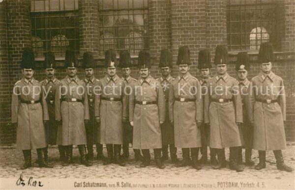 Potsdam Soldaten Gruppenfoto Kaiser Wilhelm I.