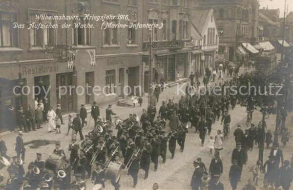 Wilhelmshaven Das Aufziehen der Wache Marine Infanterie