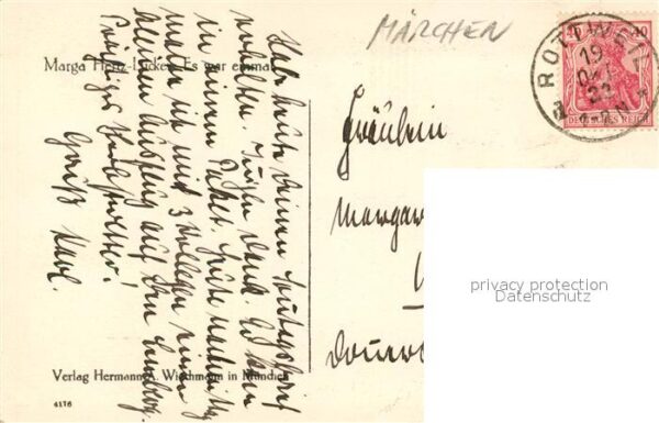 Kuenstlerkarte Marga Hertz-L?cker Es war einmal Verlag-Wiechmann-Nr. 4176 – Bild 2