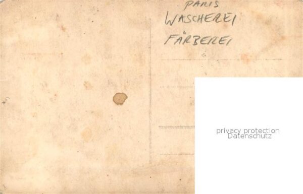 W?scherei Lavandaie F?rberei Paris Teinturerie Privatfoto-Ak – Bild 2