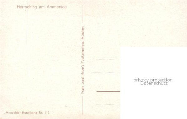 Herrsching Ammersee Panorama Monachia Kunstkarte Nr. 712 – Bild 2
