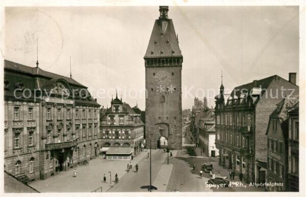Speyer Rhein Altpoertelplatz Innenstadt
