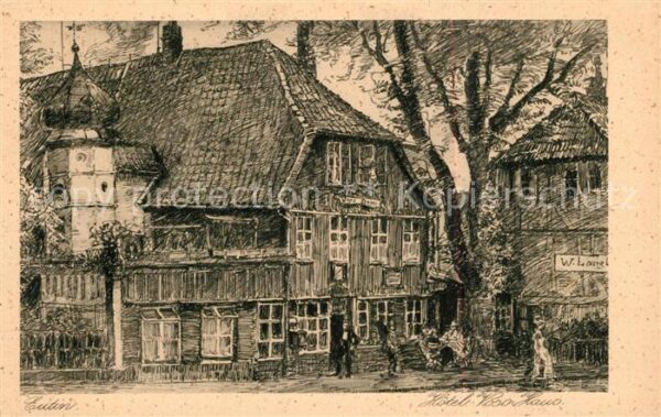Eutin Hotel Voss Haus Heimstaette des Dichters Joh. Heinrich Voss Kuenstlerkarte