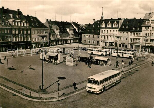Annaberg-Buchholz Erzgebirge Marktplatz Kiosk Bushaltestelle