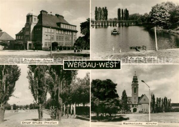 Werdau Sachsen Diesferweg Schule Teich Ernst Grube Stadion Kirche