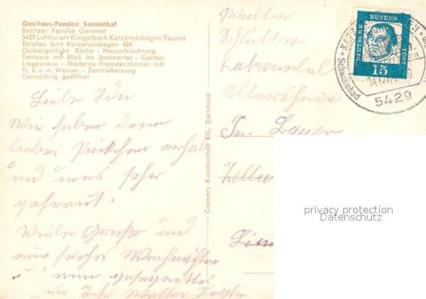 Klingelbach Gasthaus Pension Sonnenhof Terrasse – Bild 2