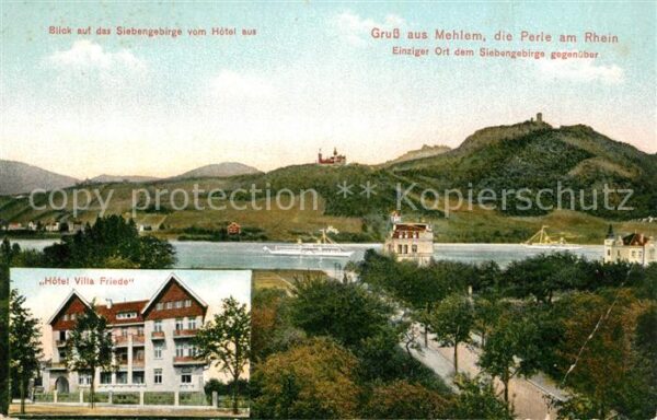 Mehlem Bonn Siebengebirge Hotel Villa Friede Pension Vornehmes Haus