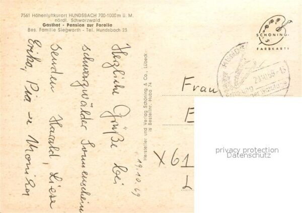 Hundsbach Forbach Gasthof Pension zur Forelle – Bild 2