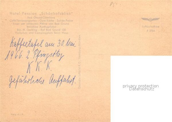 Bad Grund Hotel Pension Schoenhofsblick Fliegeraufnahme – Bild 2