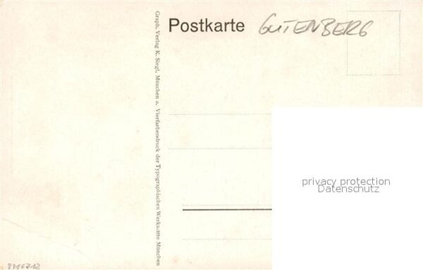 Gutenberg Johannes Buchdruck Johanni-Feier K?nstlerkarte Kalr Remann – Bild 2