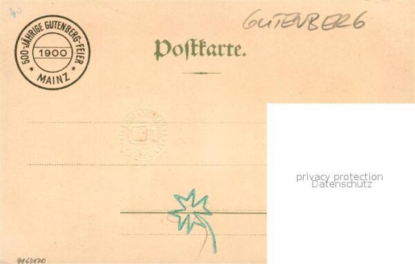 Gutenberg Johannes Buchdruck Gutenbergfeier Mainz Litho – Bild 2