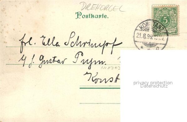Drehorgel Fahrrad Seckbach Litho – Bild 2