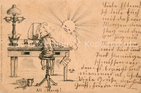 Zwerge Dwarfs Nains Schreibtisch Sonne