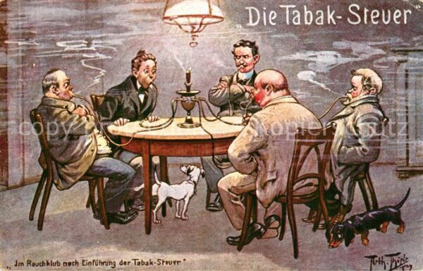 Thiele Arthur Tabak-Steuer Dackel Rauchklub Shisha