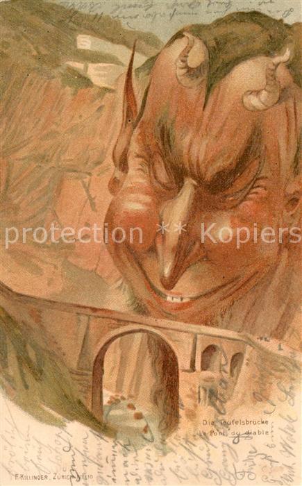 Berggesichter Teufelsbr?cke Litho