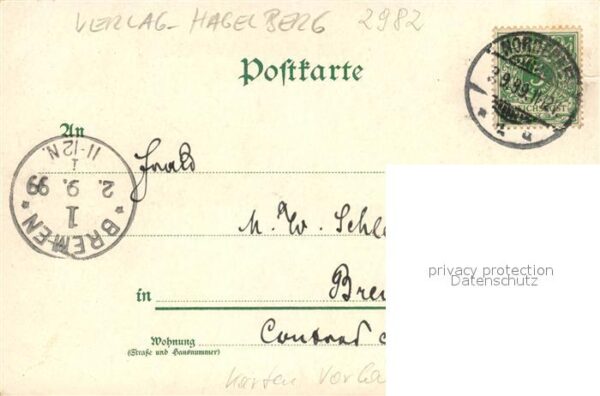 Verlag Hagelberg W. Nr. 35985 Norderney Giftbude Litho – Bild 2