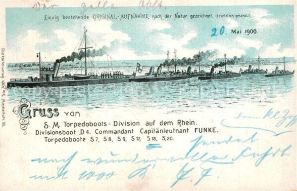 Marine S.M. Torpedoboots-Division Rhein Kapit?nleutnant Funke