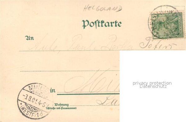 Dampfer Seitenrad Cobra Helgoland Litho – Bild 2