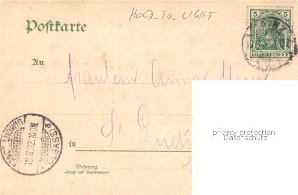 Hold to Light Mainz Dampfer Br?cke Litho – Bild 2